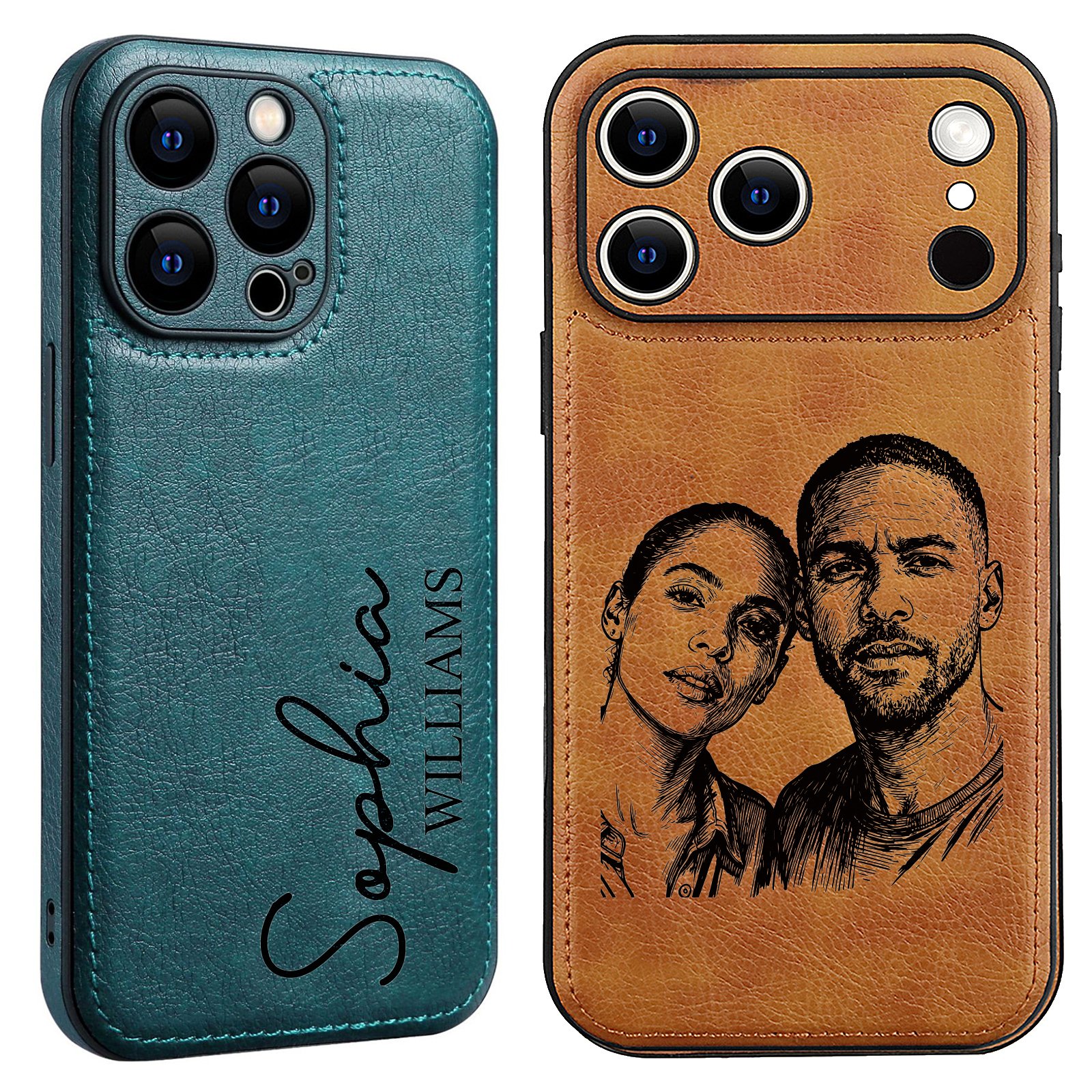 Personalized Leather Phone Case for iPhone 17, 16, 15, 14, 13, 12, 11 Pro Max Plus, Drop Protection, Laser Engraved Never Fade Giftnal Personalized Leather Phone Case for iPhone 17, 16, 15, 14, 13, 12, 11 Pro Max Plus, Drop Protection, Laser Engraved Never Fade Giftnal