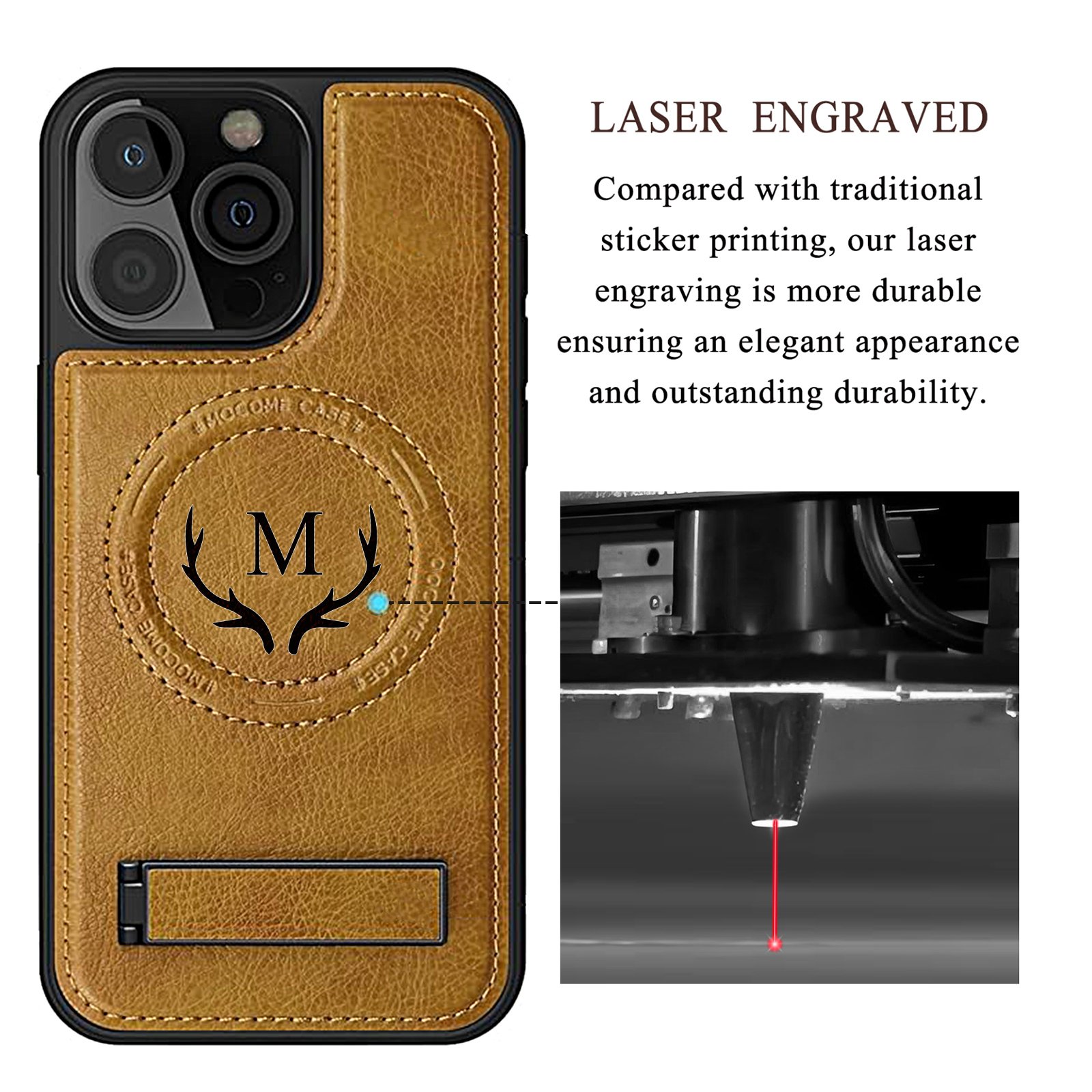 手机壳-PU带方支架-刻字