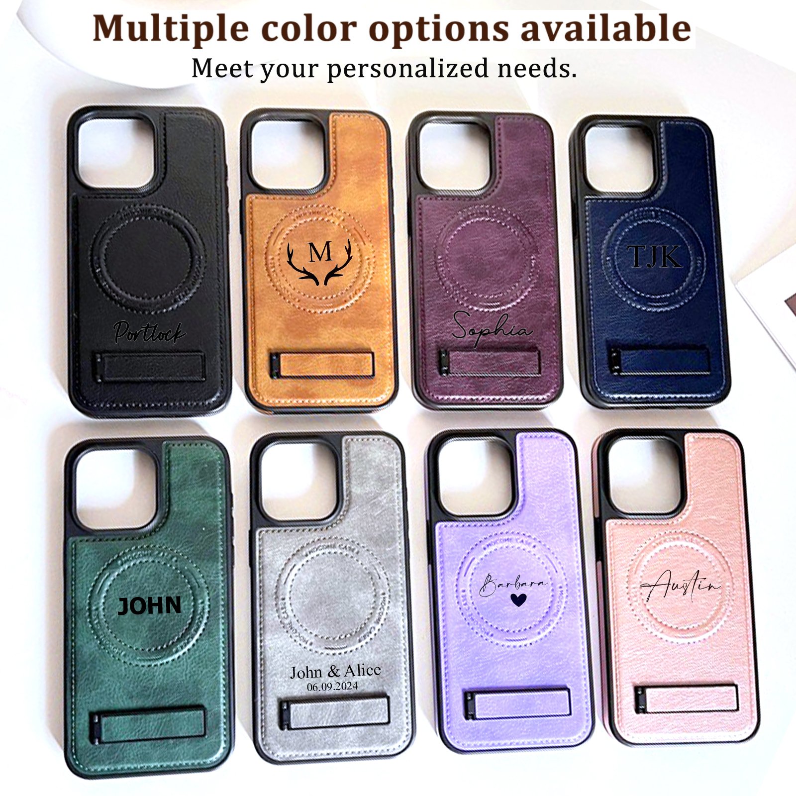 手机壳-PU带方支架-颜色多选